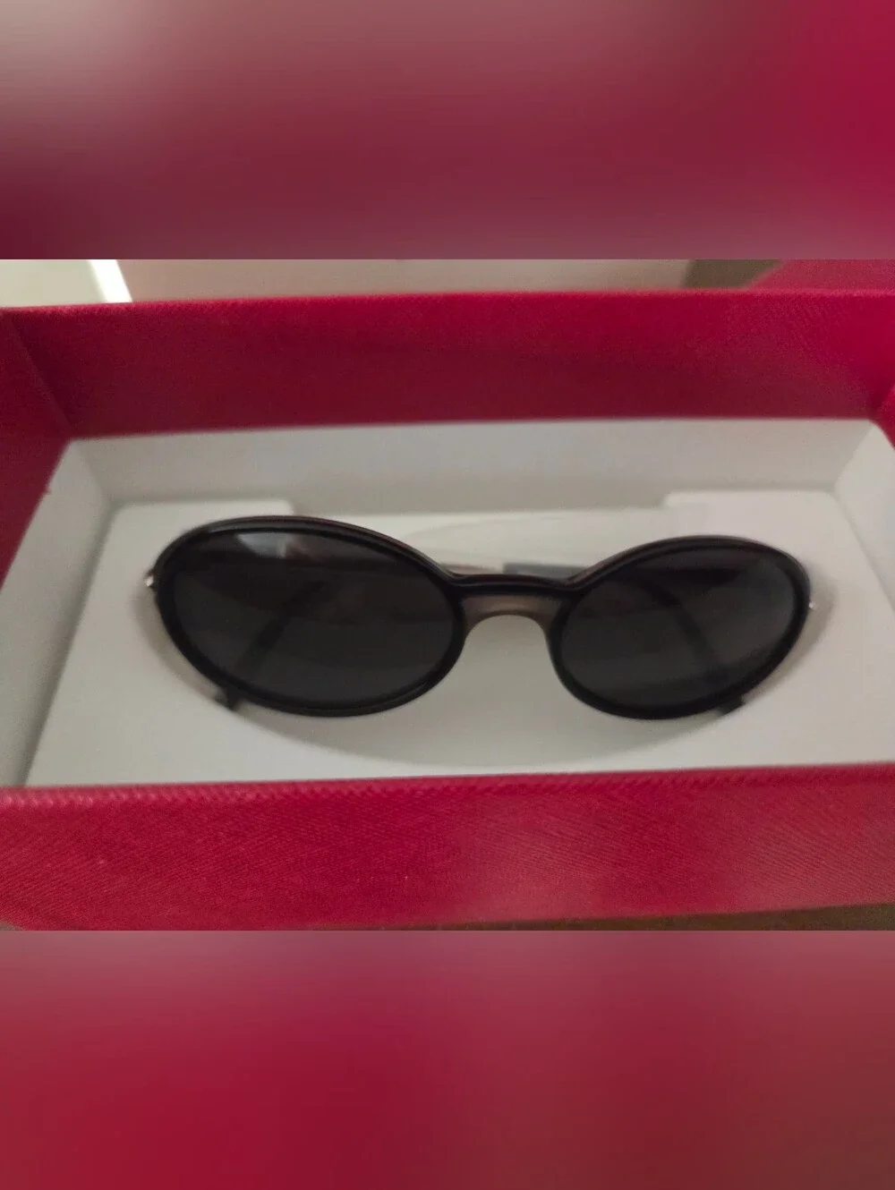 Cartier  2005 Black Charcoal Women's Sunglasses with Red Cartier Box